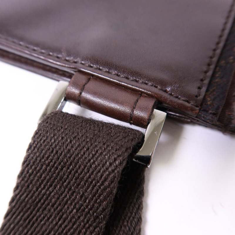 GUCCI 帆布Shoulder Bag銀扣肩背袋-8