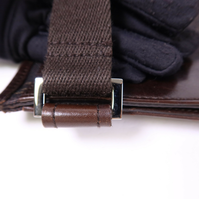 GUCCI 帆布Shoulder Bag銀扣肩背袋-9