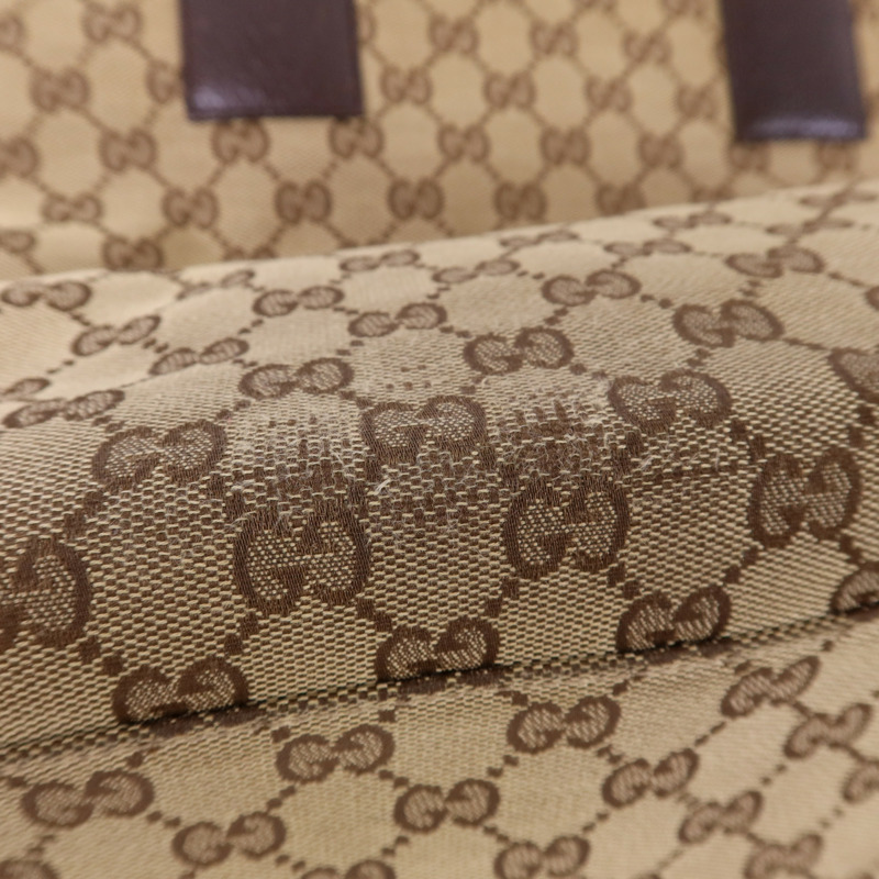 GUCCI 帆布Tote Bag銀扣肩背袋-14