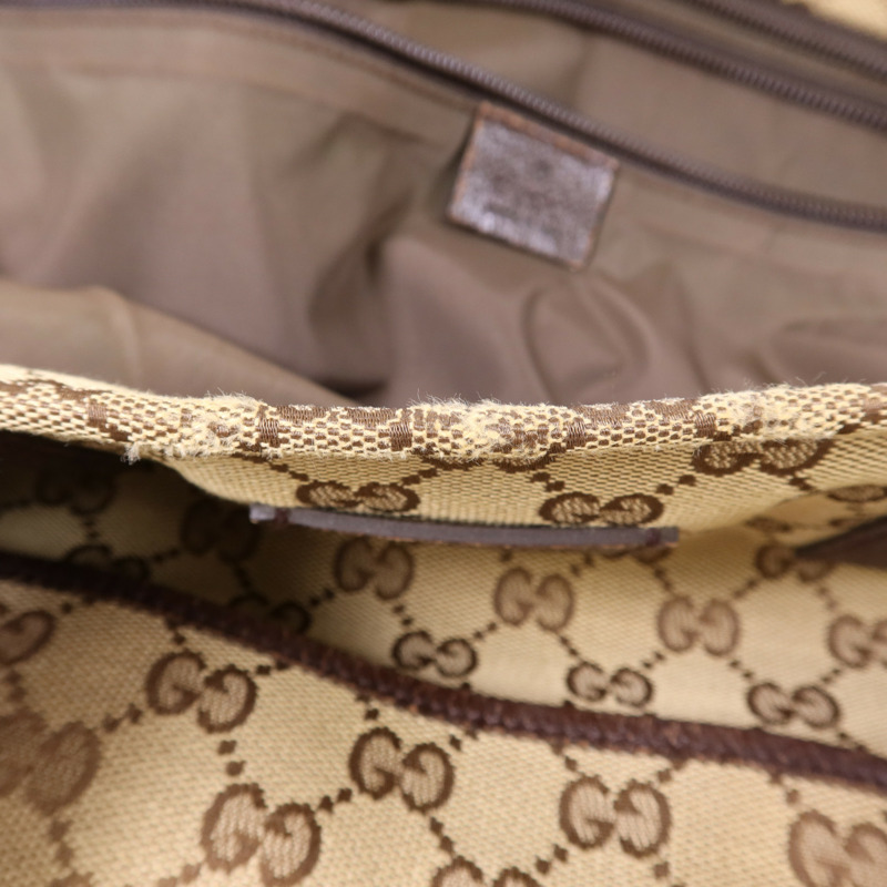 GUCCI 帆布Tote Bag銀扣肩背袋-20