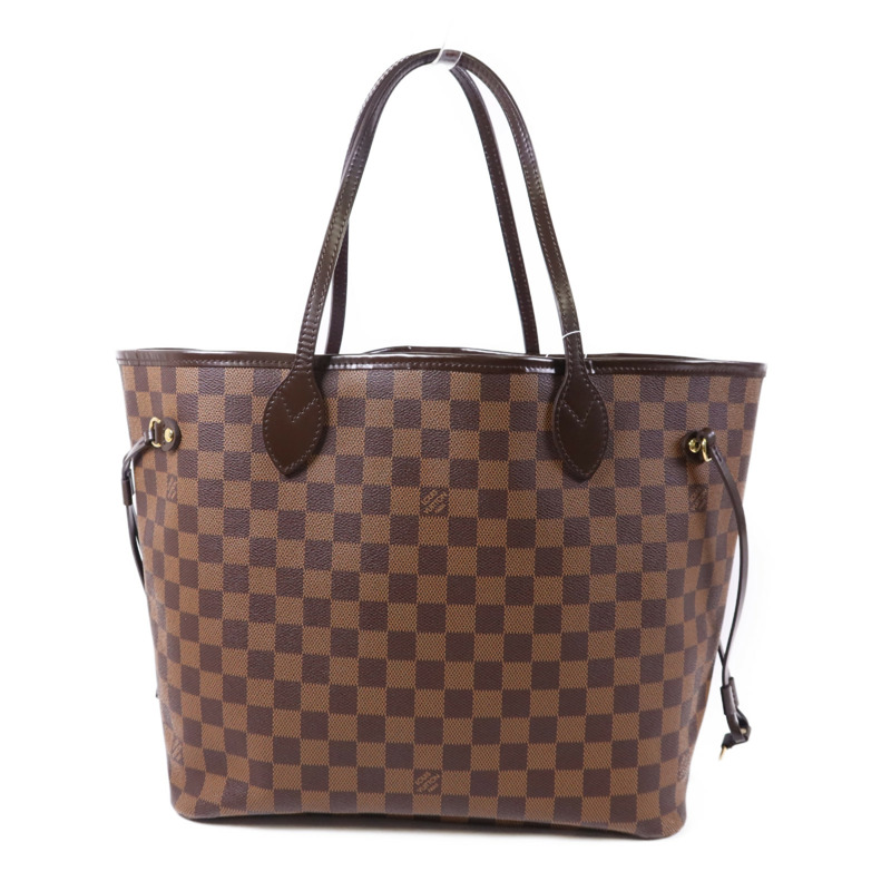 LOUIS VUITTON Damier Neverfull MM金扣手挽袋/肩背袋-0