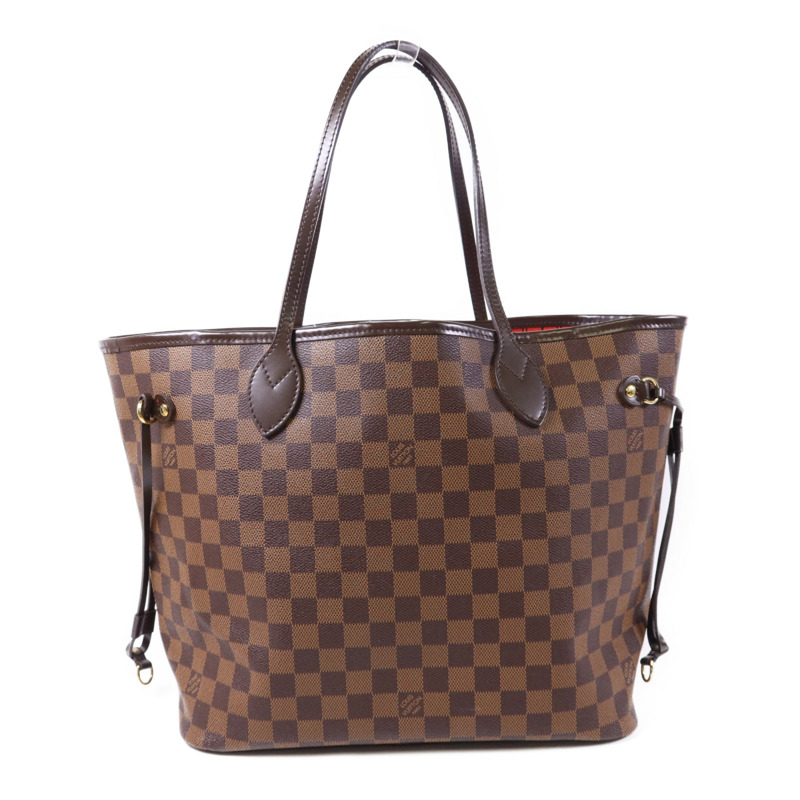 LOUIS VUITTON Damier Neverfull MM金扣手挽袋/肩背袋-1