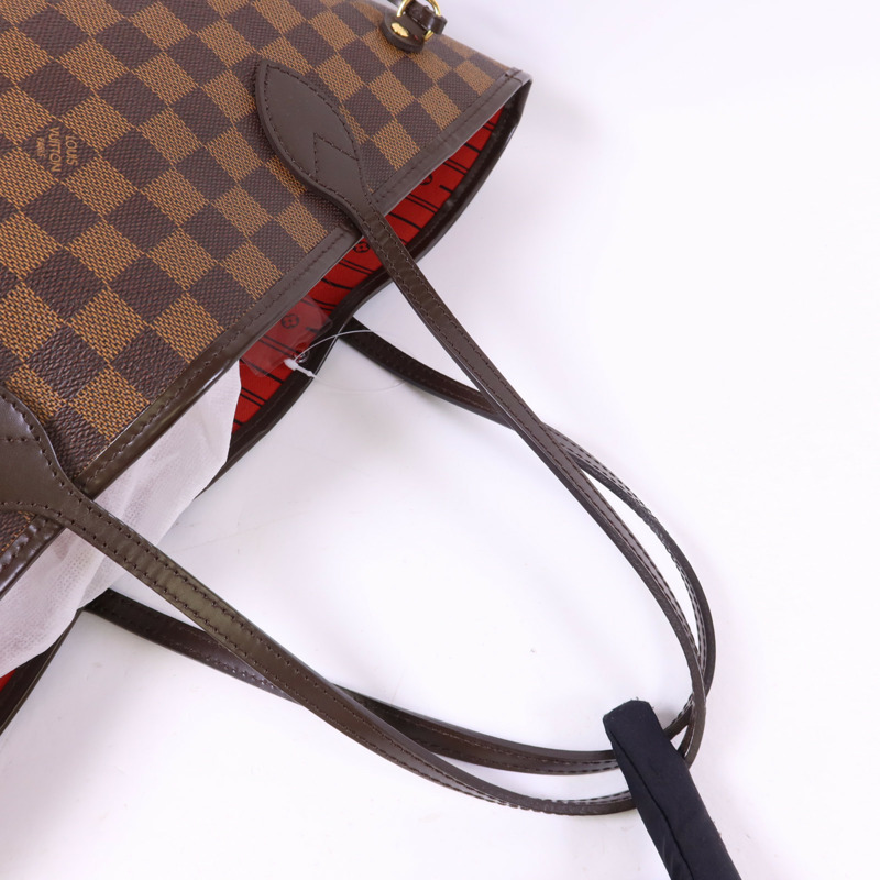 LOUIS VUITTON Damier Neverfull MM金扣手挽袋/肩背袋-4