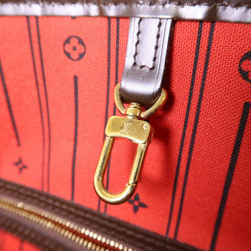 LOUIS VUITTON Damier Neverfull MM金扣手挽袋/肩背袋-8