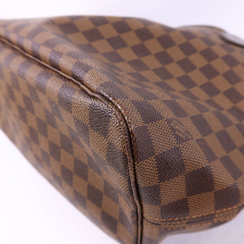LOUIS VUITTON Damier Neverfull MM金扣手挽袋/肩背袋-10