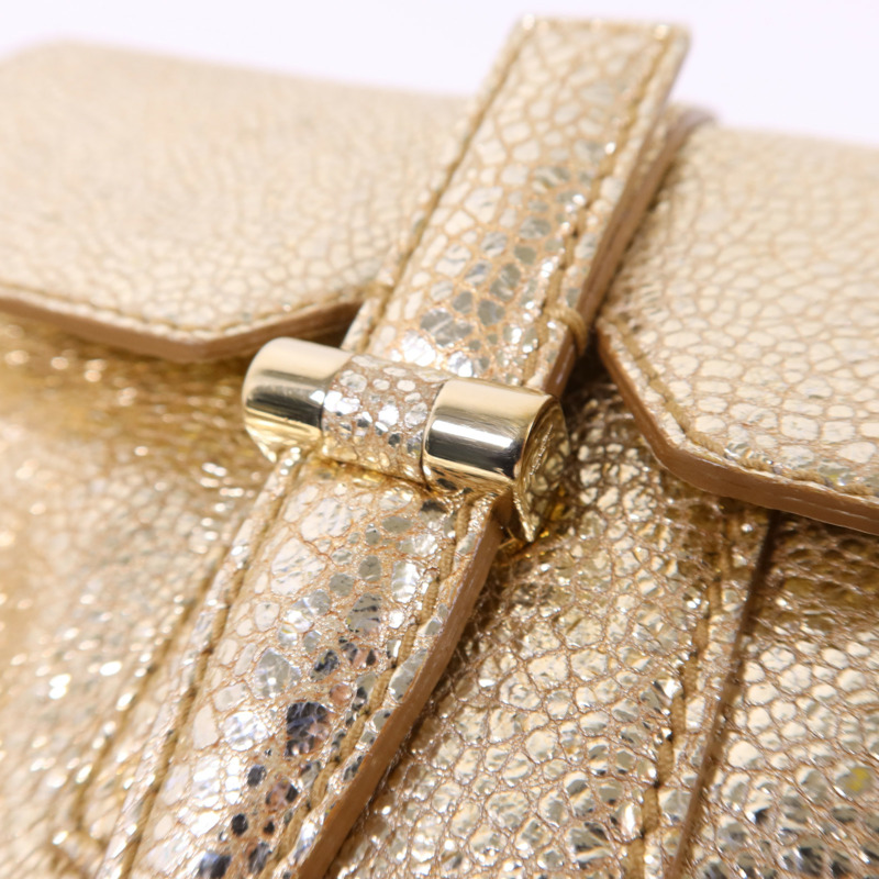 YVES SAINT LAURENT 牛皮皮革Chain Shoulder Bag金扣鏈帶肩背袋-10