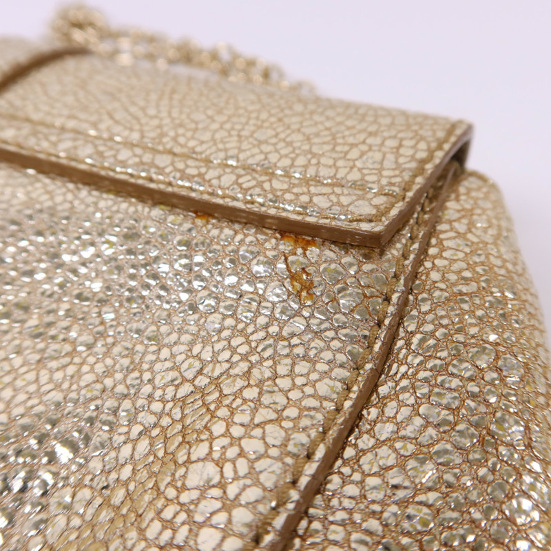 YVES SAINT LAURENT 牛皮皮革Chain Shoulder Bag金扣鏈帶肩背袋-16