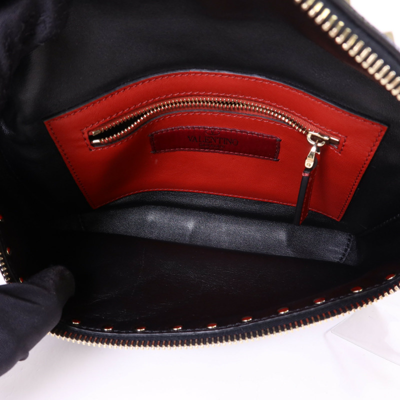 Valentino 牛皮皮革Waist Bag金扣腰包-4