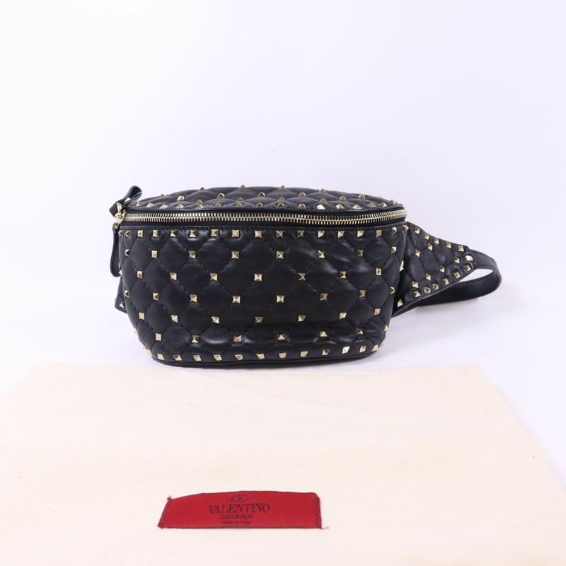 Valentino 牛皮皮革Waist Bag金扣腰包-13