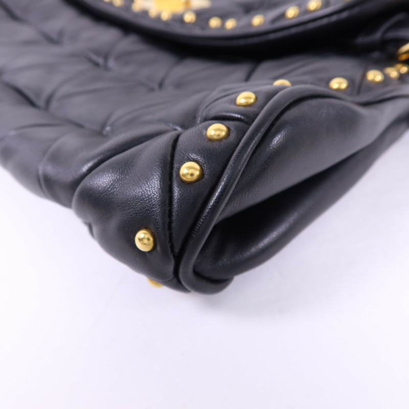 Miu Miu 牛皮皮革Clutch Bag金扣手拿包-11