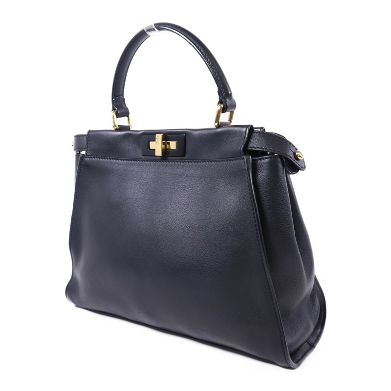 FENDI 牛皮皮革Peekaboo金扣手挽肩背兩用袋-2