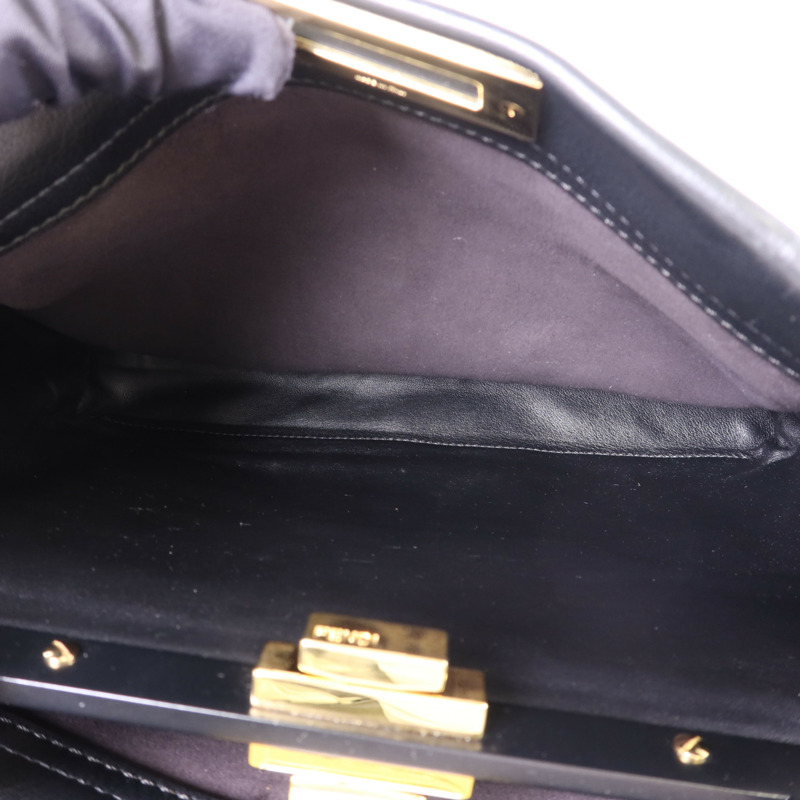 FENDI 牛皮皮革Peekaboo金扣手挽肩背兩用袋-5