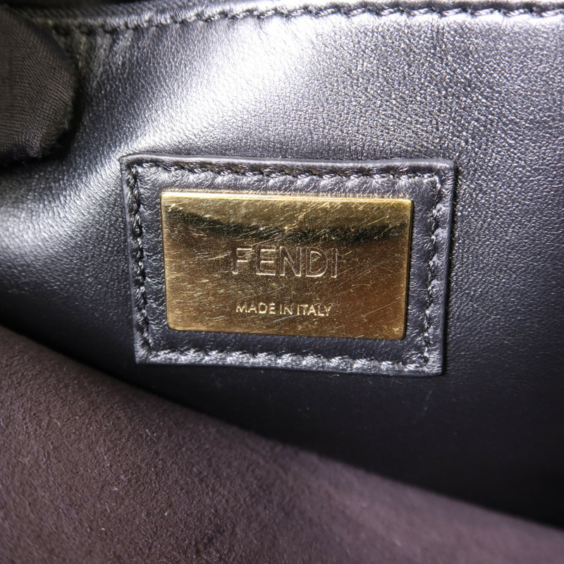 FENDI 牛皮皮革Peekaboo金扣手挽肩背兩用袋-7