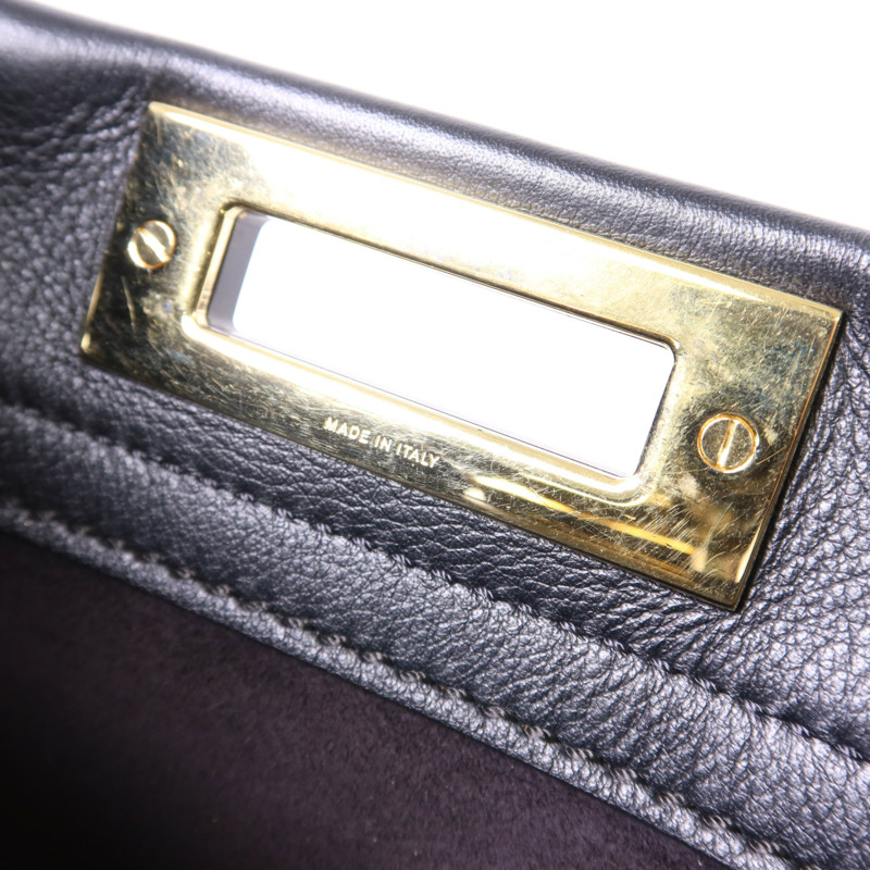 FENDI 牛皮皮革Peekaboo金扣手挽肩背兩用袋-10