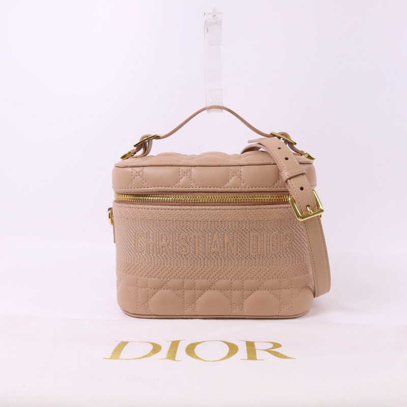 Dior 牛皮皮革Travel Vanity Case金扣手挽肩背兩用袋-16