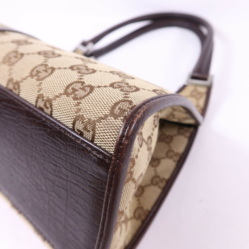 GUCCI 帆布Jackie銀扣肩背袋-13