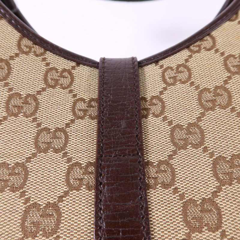 GUCCI 帆布Jackie銀扣肩背袋-15