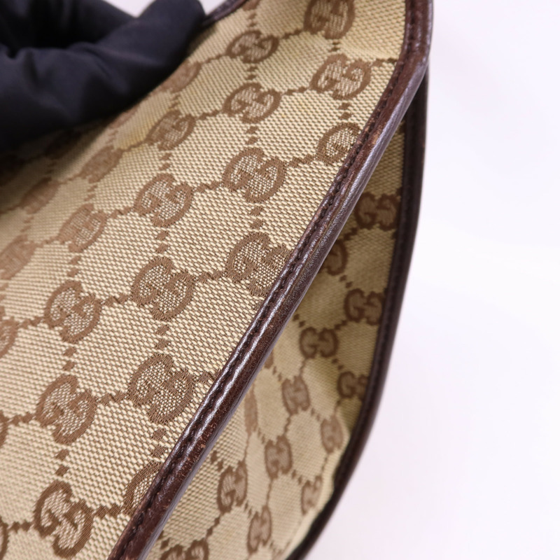 GUCCI 帆布Jackie銀扣肩背袋-16