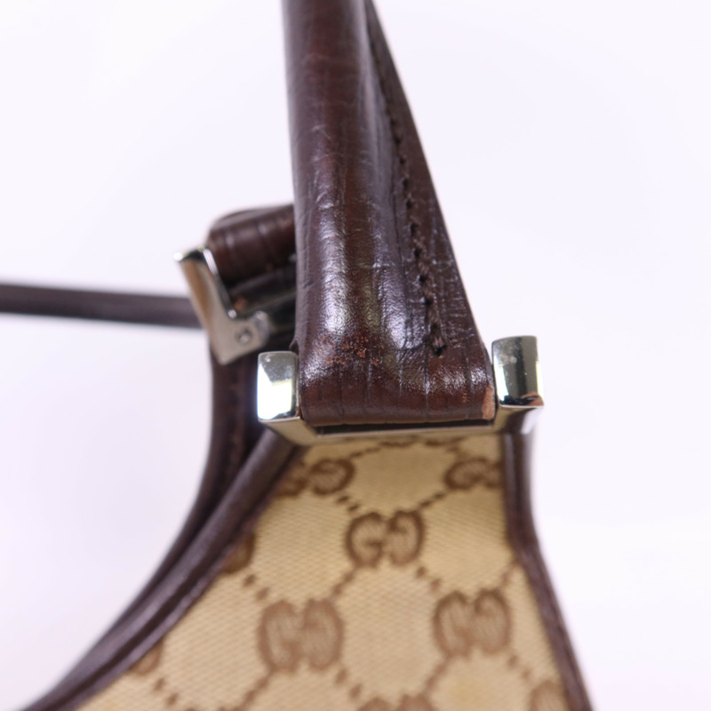 GUCCI 帆布Jackie銀扣肩背袋-20