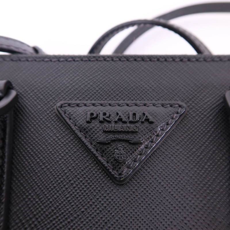 PRADA Saffiano皮革Galleria Nano手挽肩背兩用袋-9