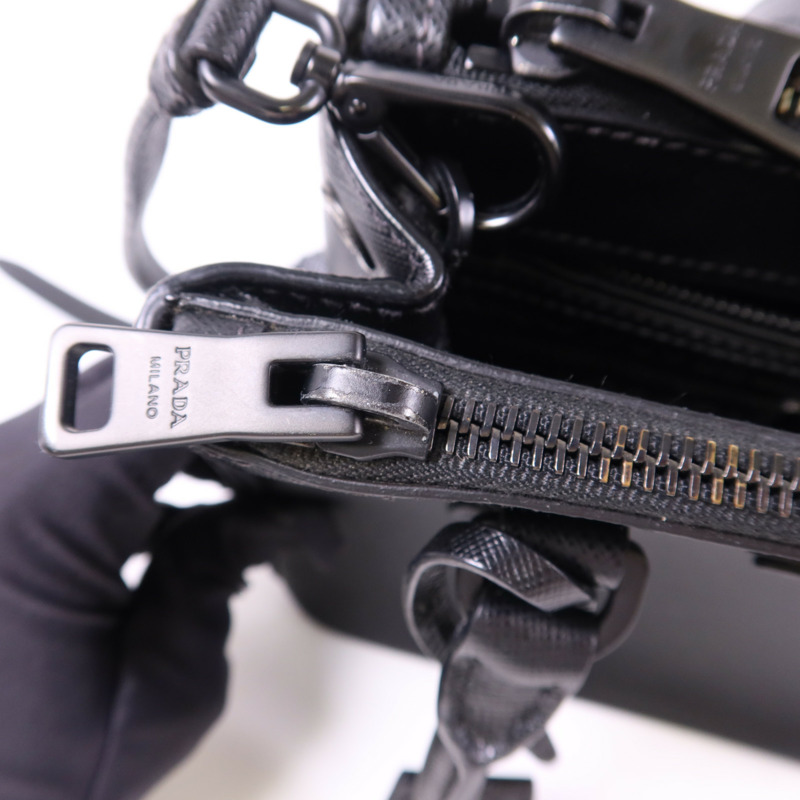 PRADA Saffiano皮革Galleria Nano手挽肩背兩用袋-11