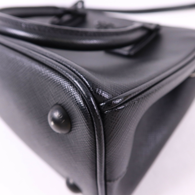 PRADA Saffiano皮革Galleria Nano手挽肩背兩用袋-12