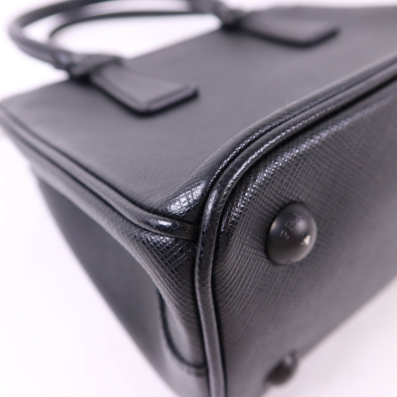 PRADA Saffiano皮革Galleria Nano手挽肩背兩用袋-15