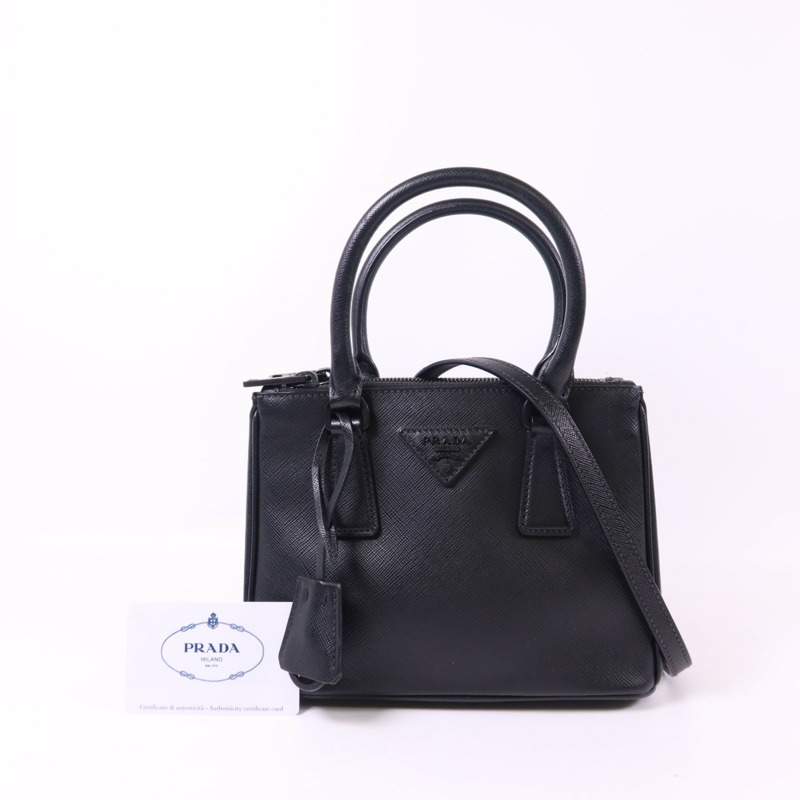PRADA Saffiano皮革Galleria Nano手挽肩背兩用袋-20