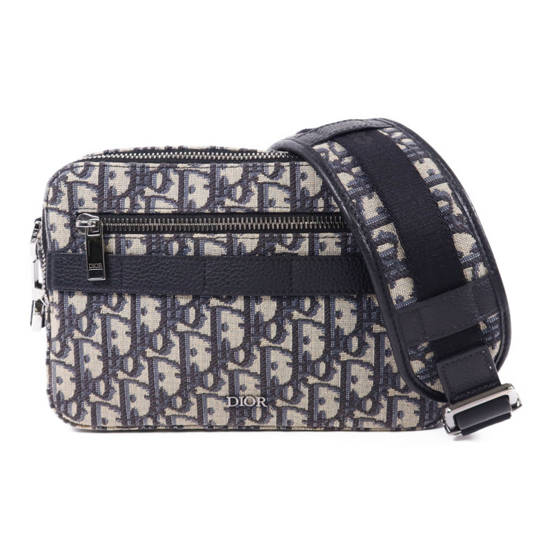 Dior 帆布Safari Messenger Oblique銀扣肩背袋-0