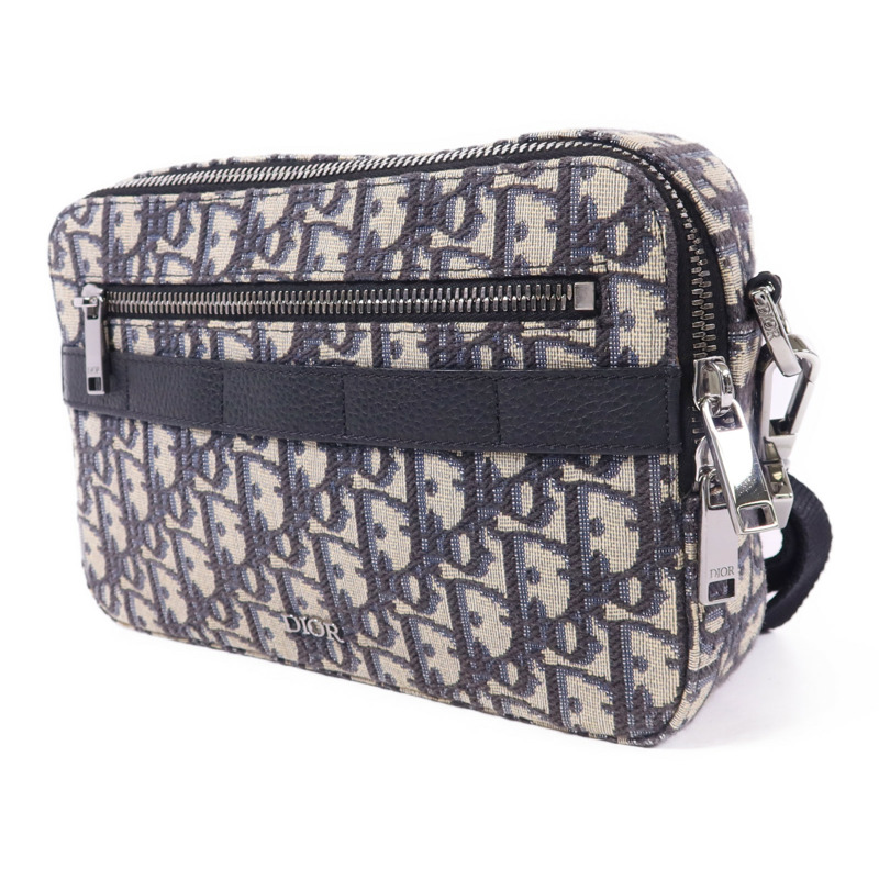 Dior 帆布Safari Messenger Oblique銀扣肩背袋-2