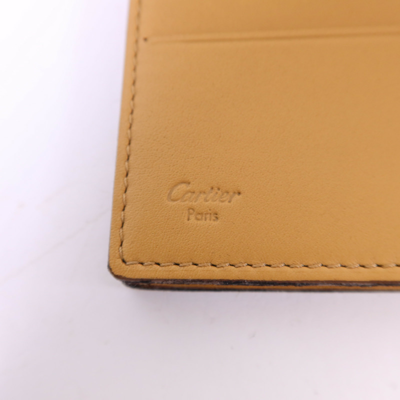 CARTIER 牛皮皮革Bifold Wallet銀扣長錢包-5