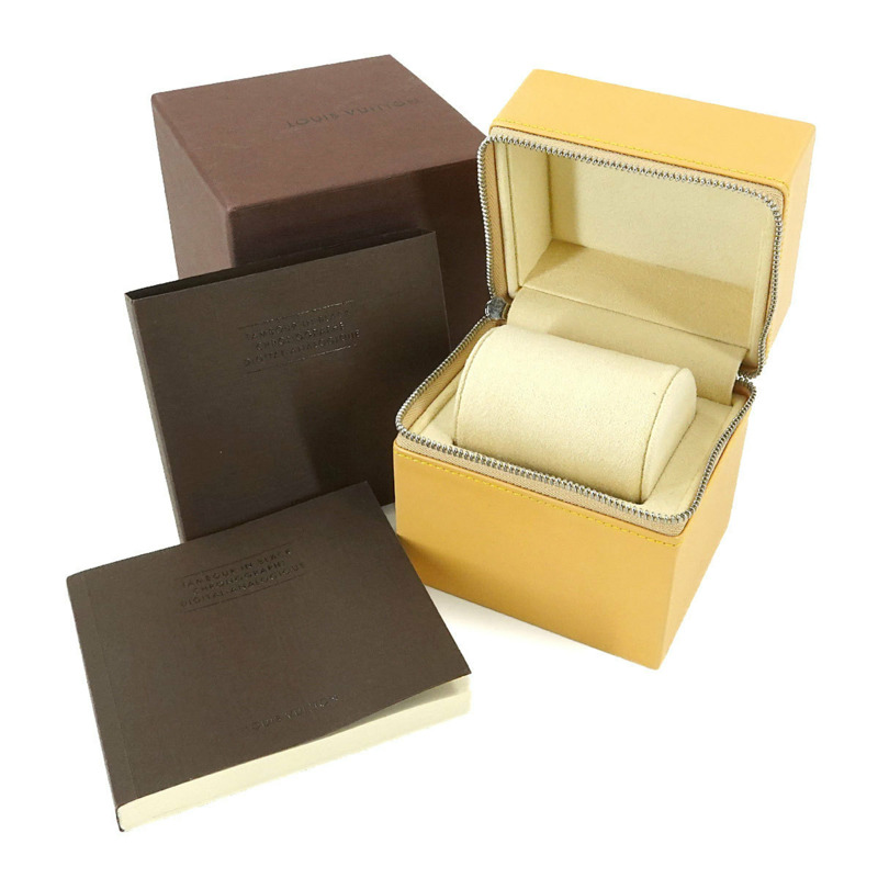 路易威登 Tambour 黑色 Q118F 男士石英模擬/數位雙顯腕錶-1