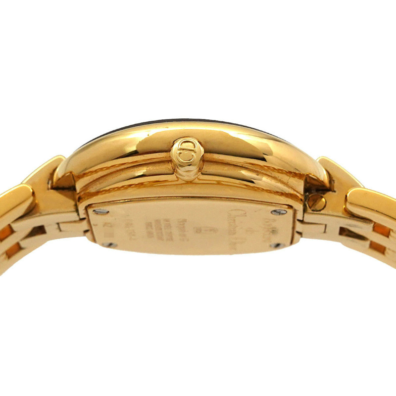 Christian Dior Bagbeera D46 154 4 女士黑色鍍金石英腕錶-4