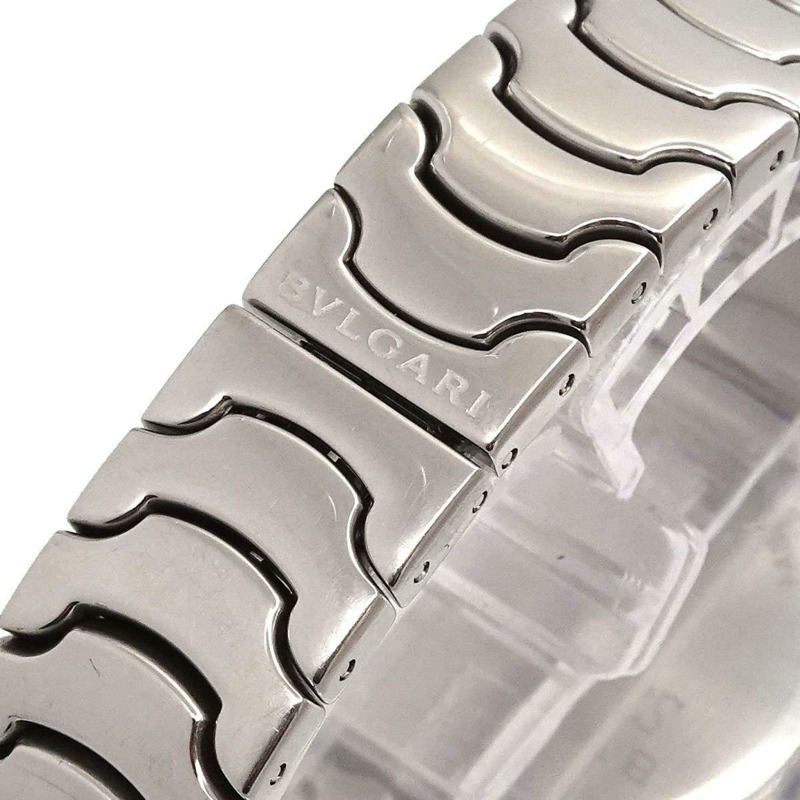 寶格麗 Solo Tempo ST29S 女士腕錶，附日期顯示，鑲嵌 10 顆鑽石，銀色石英機芯-5