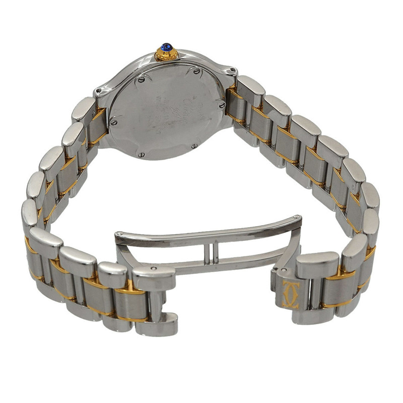 卡地亞 Must 21 Vantianne 雙色腕錶 W10075R6 女士銀色石英錶-3