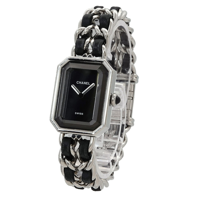 香奈兒 Premiere H0451 女士石英腕錶,黑色和銀色-2