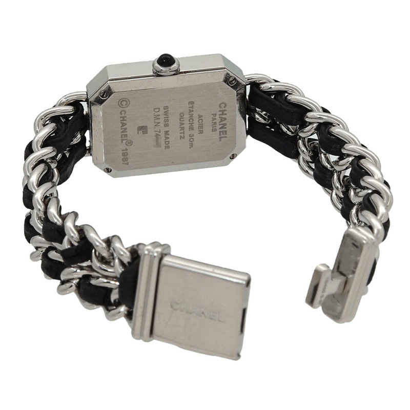 香奈兒 Premiere H0451 女士石英腕錶,黑色和銀色-4