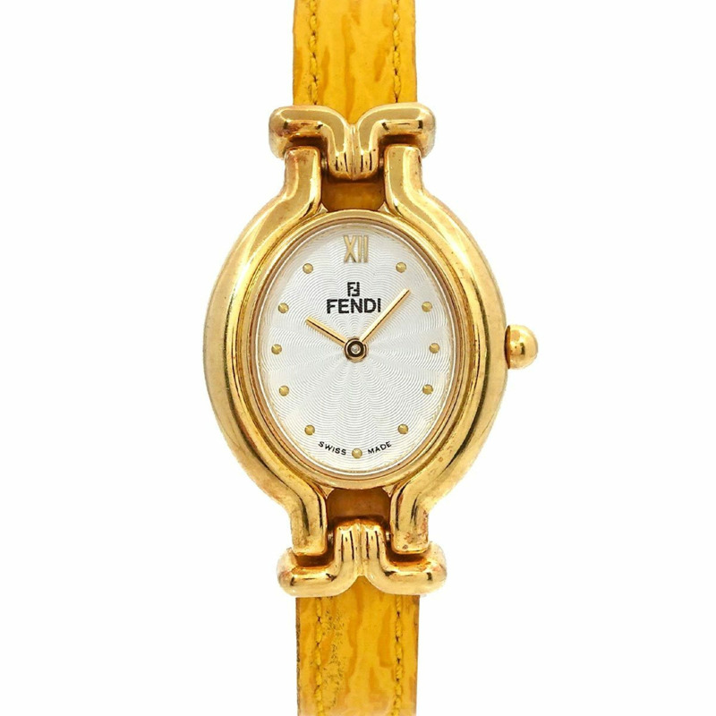FENDI Change Belt 640L 女士銀色石英錶-0