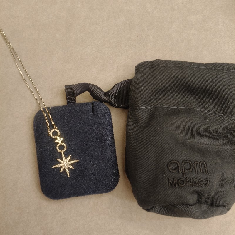 APM密鑲流星與圓圈可調節項鍊-0