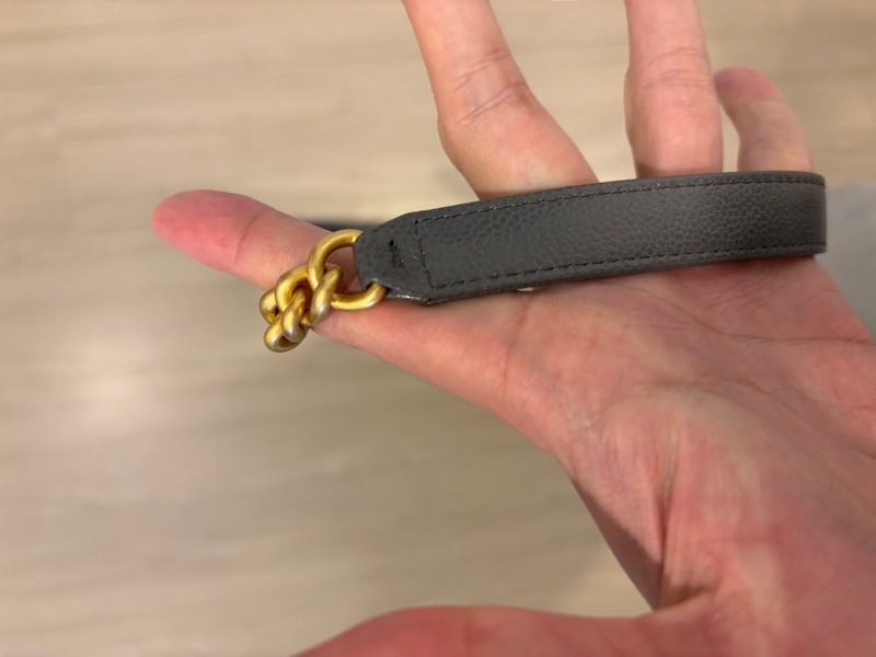 Chanel香奈兒經典灰boy鏈條零錢包 可放信用卡鈔票-15