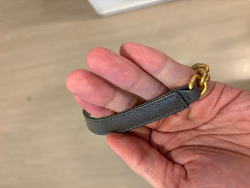 Chanel香奈兒經典灰boy鏈條零錢包 可放信用卡鈔票-16