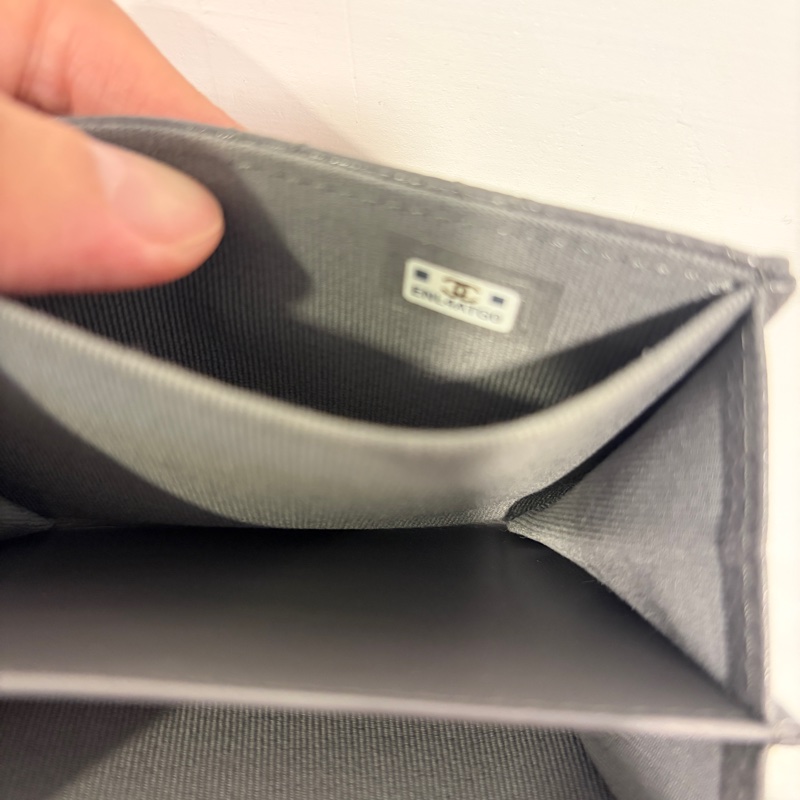 Chanel香奈兒經典灰boy鏈條零錢包 可放信用卡鈔票-23