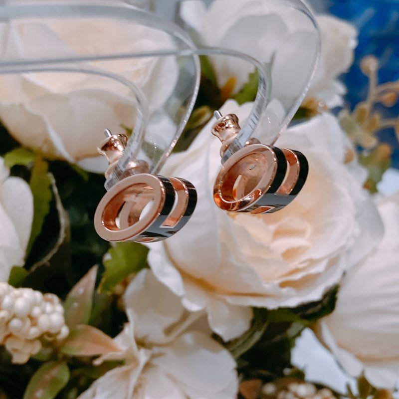 TW4546 Hermes 愛馬仕大POP H字耳環 黑色拼玫瑰金 Pop H Earrings Noir X RGHW-4