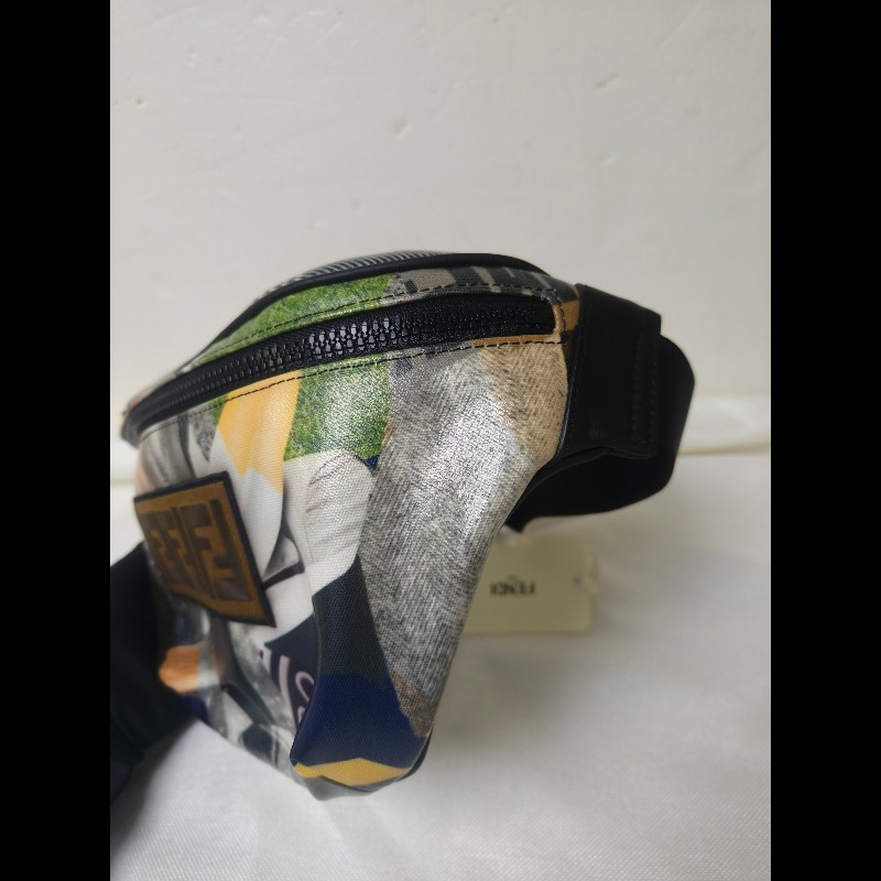【全新】㊣✨ FENDI✨（附防塵袋）芬迪 印花 刺繡 拼接 男女同款 腰包 胸包/二手包/二手精品/保證正品🌳二手樹屋🌳-3
