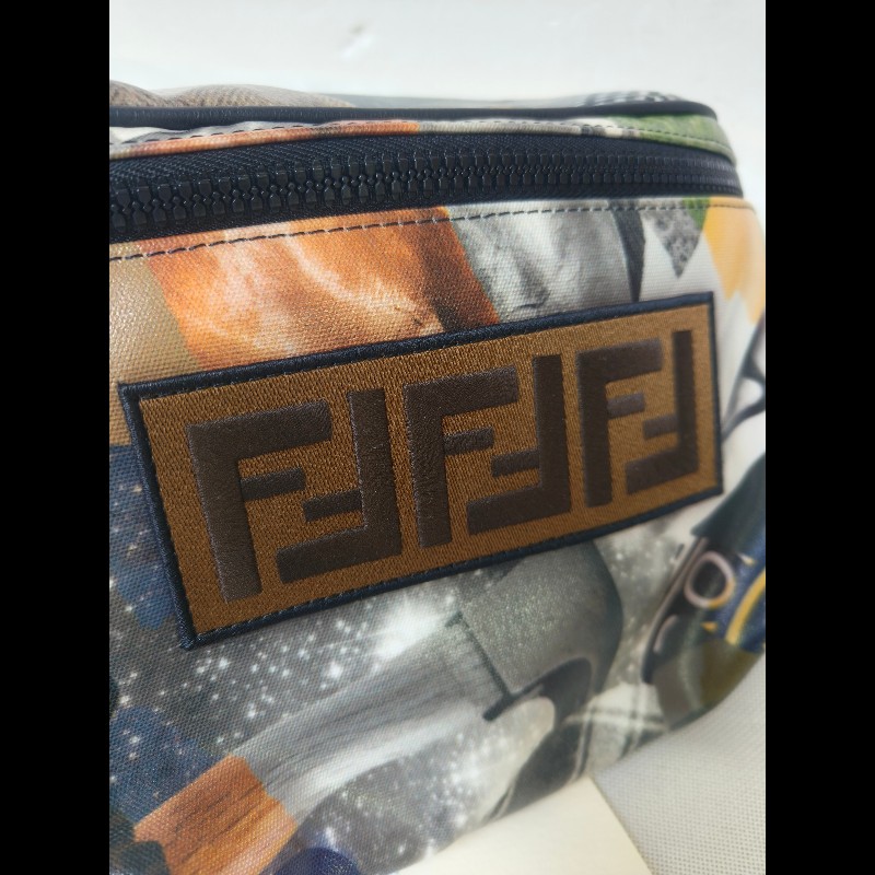 【全新】㊣✨ FENDI✨（附防塵袋）芬迪 印花 刺繡 拼接 男女同款 腰包 胸包/二手包/二手精品/保證正品🌳二手樹屋🌳-7