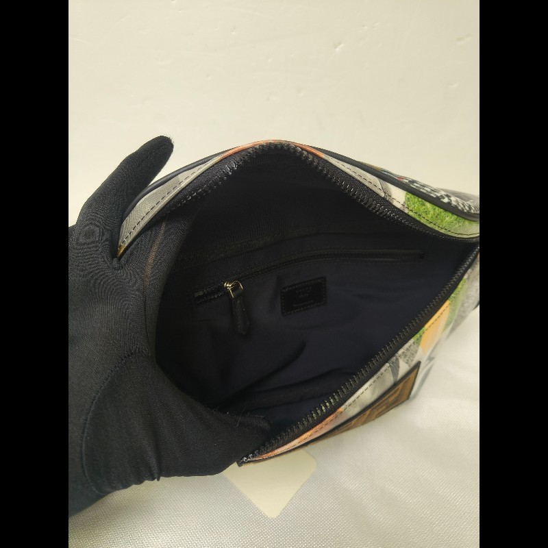 【全新】㊣✨ FENDI✨（附防塵袋）芬迪 印花 刺繡 拼接 男女同款 腰包 胸包/二手包/二手精品/保證正品🌳二手樹屋🌳-17