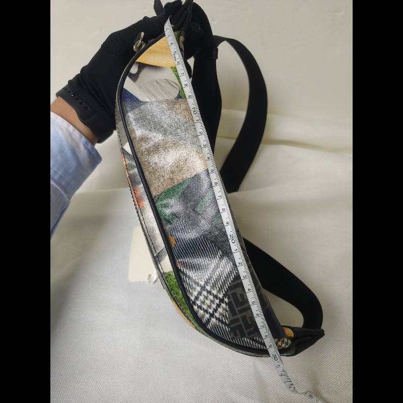 【全新】㊣✨ FENDI✨（附防塵袋）芬迪 印花 刺繡 拼接 男女同款 腰包 胸包/二手包/二手精品/保證正品🌳二手樹屋🌳-29