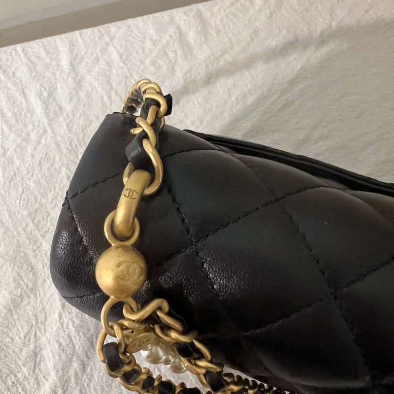 ෆ Chanel 24P 珍珠雙鏈方胖🈶購證-10