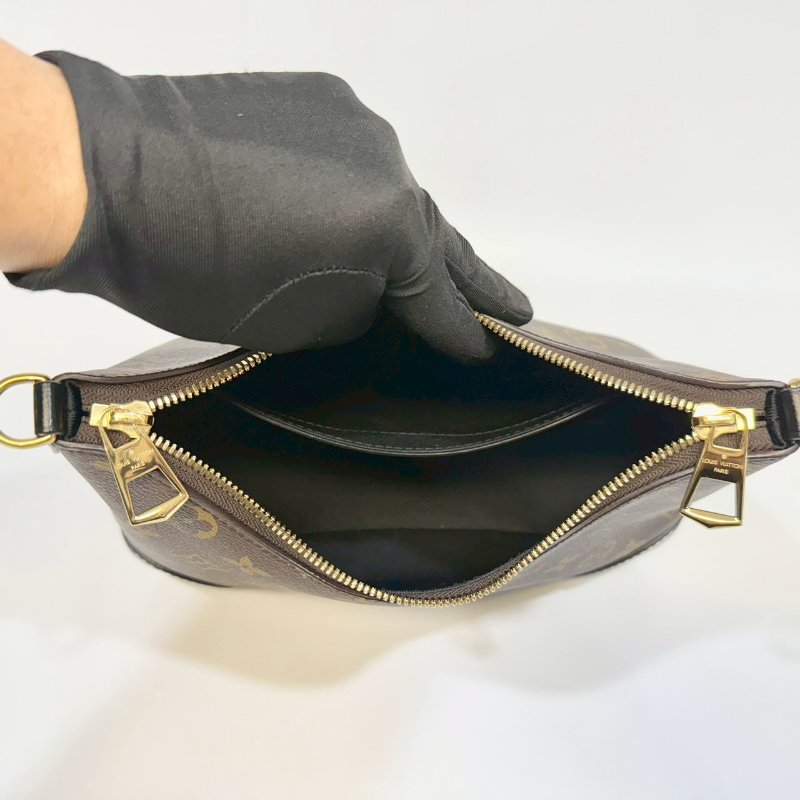 LV原花拼黑牛皮BOULOGNE PM腋下肩背包M45831-7