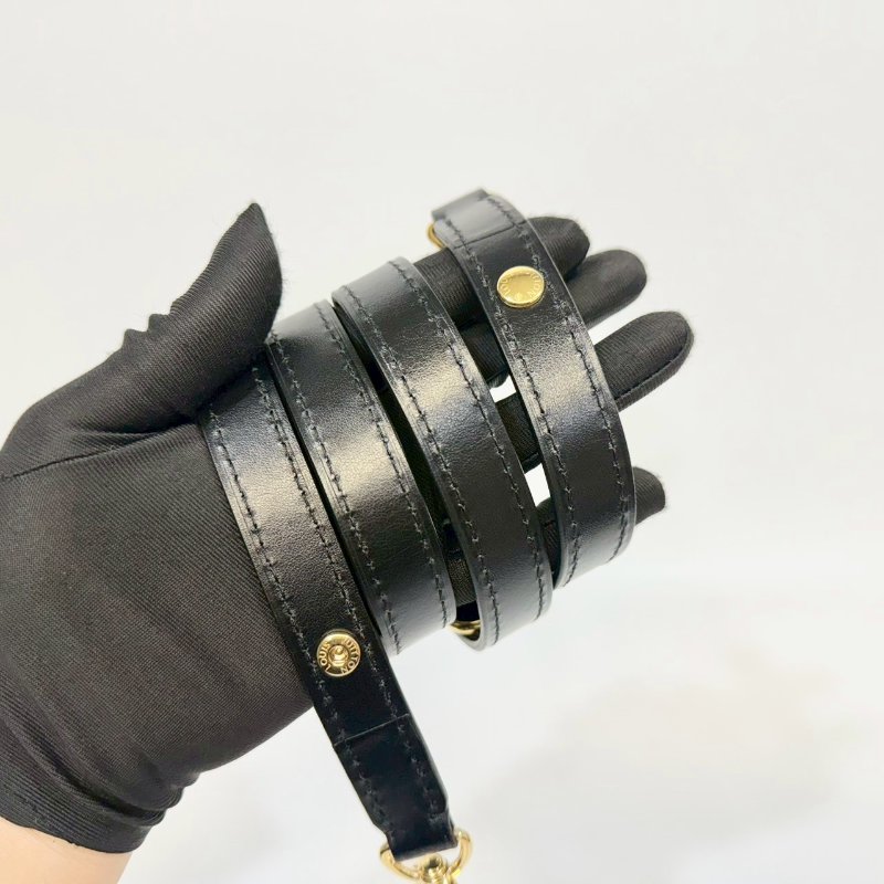 LV原花拼黑牛皮BOULOGNE PM腋下肩背包M45831-10